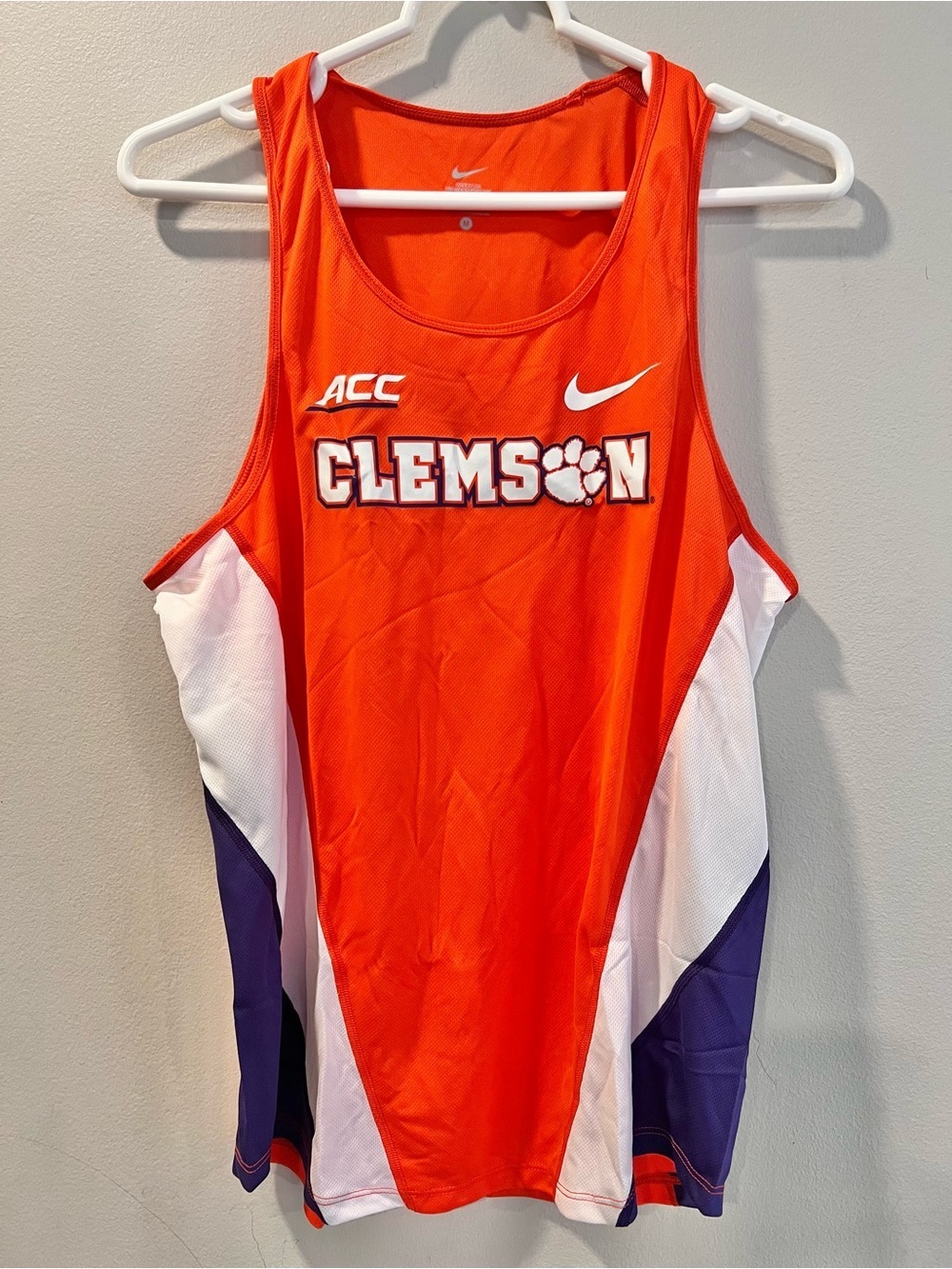 NEW Nike Clemson Tigers Women’s Track Top ACC Orange Purple Size Medium.
